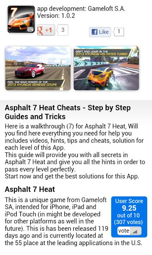 Asphalt 7 Free Fan截图2