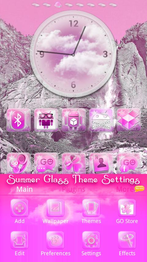 Pink Summer GO Launcher Theme截图3