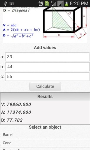 Volume And Area Calculator截图6