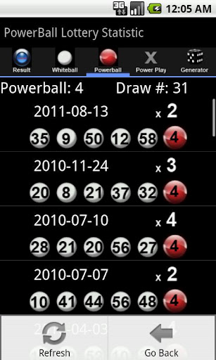 PowerBall Lottery Stat Free截图2