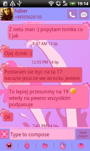 GO SMS Pro Cupcake Theme截图4