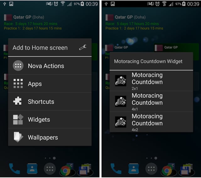 Motoracing Countdown Widget截图5