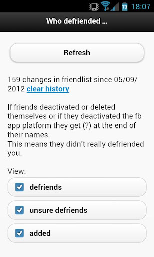 Who defriended me?截图1