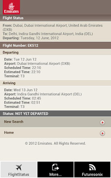 Emirates Flight Status截图