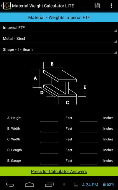 Material Weight Calculator LTE截图2