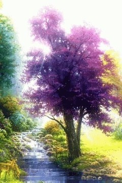Stream Water n Purple Tree截图
