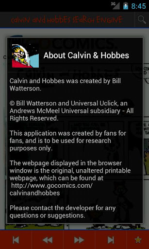 Calvin &amp; Hobbes Search Lite截图6