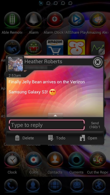 Jelly Bean GO SMS Theme截图6