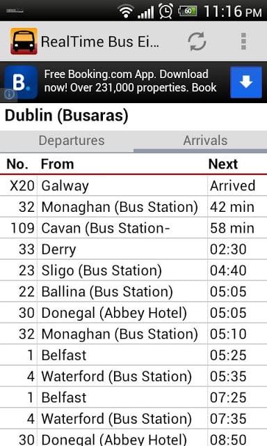 Real Time Bus &Eacute;ireann截图2