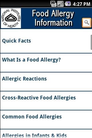 NIH: Food Allergy Information截图1