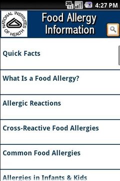 NIH: Food Allergy Information截图