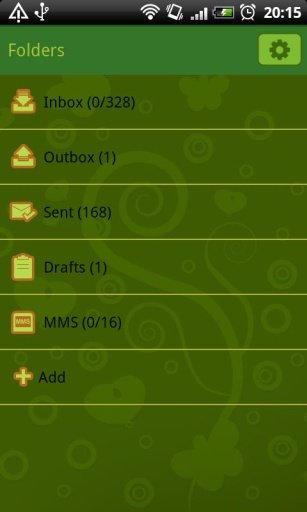 GO SMS Pro Pastel Green Theme截图4