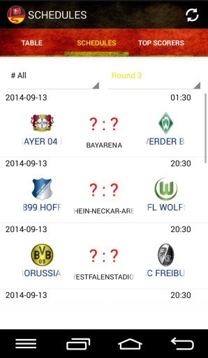 Livescore Bundesliga 2014-2015截图4