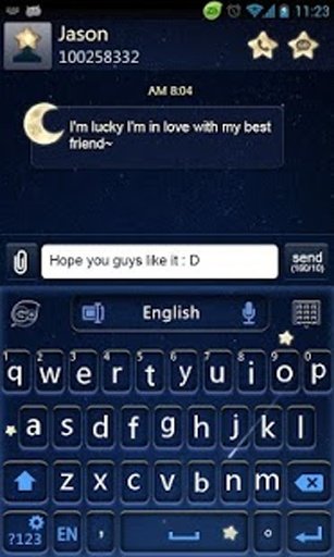 Go Keyboard Night Theme截图2