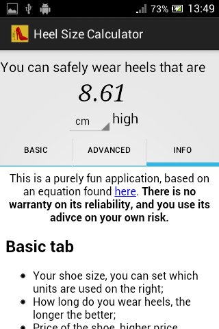 Heel Size Calculator截图3