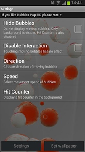 Bubbles Pop HD Live Wallpaper截图7