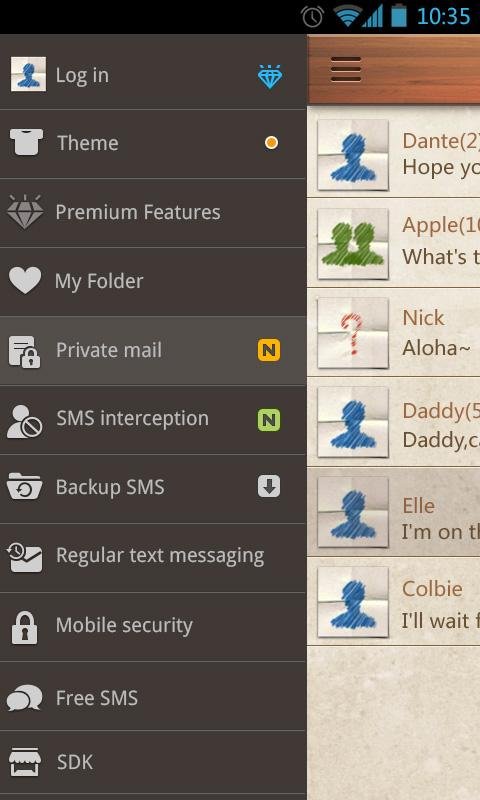 GO SMS Pro Z Memo Theme EX截图5