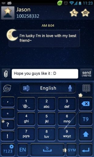 Go Keyboard Night Theme截图5