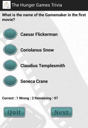 The Hunger Games Trivia截图4