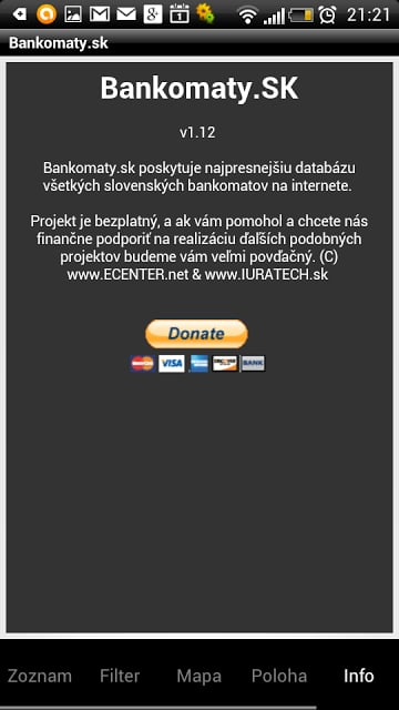 Bankomaty.SK - ATMs SLOVAKIA截图9