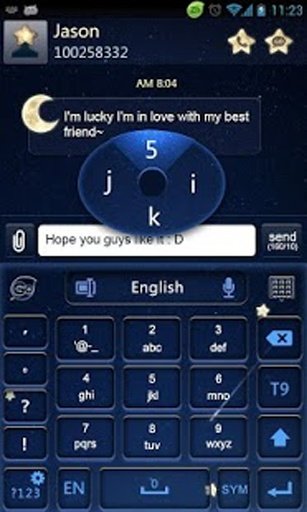 Go Keyboard Night Theme截图8