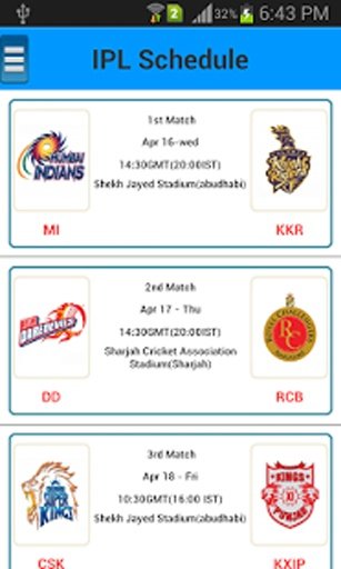 IPL Schedule截图5