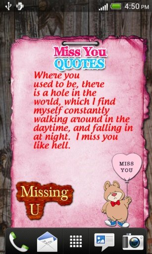 MissYou Quotes Live Wallpaper截图5