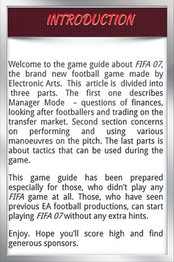 Fifa 07 Guide截图5