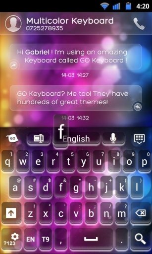 GO Keyboard Multicolor Theme截图1