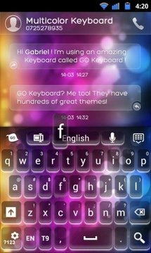 GO Keyboard Multicolor Theme截图