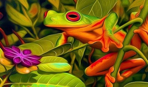 Green frog jigsaw puzzle Game截图3