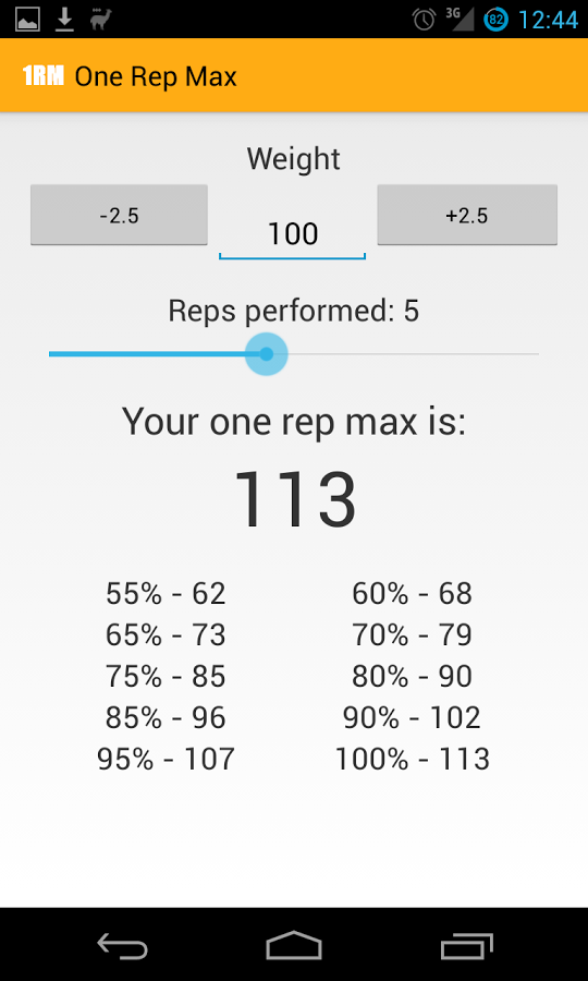 One Rep Max截图3