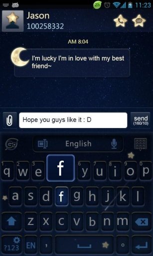 Go Keyboard Night Theme截图7