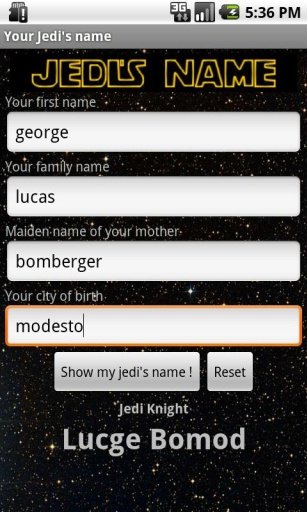 Your Jedi's Name截图2