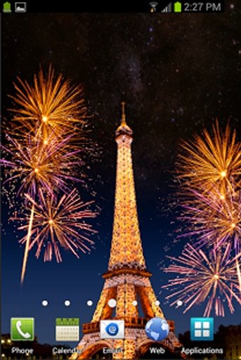 Paris Eiffel Tower Fireworks LWP截图3