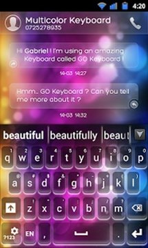 GO Keyboard Multicolor Theme截图