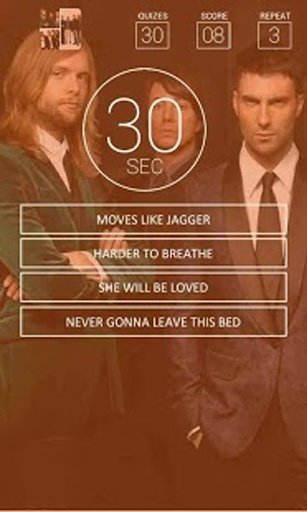 Maroon 5 Music Quiz截图1