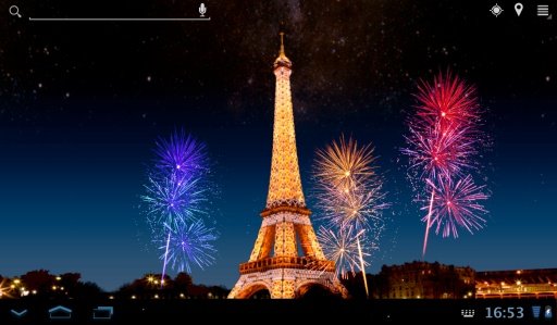 Paris Eiffel Tower Fireworks LWP截图2