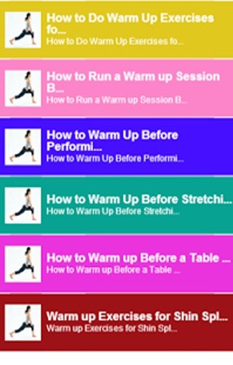 warm up exercises截图1