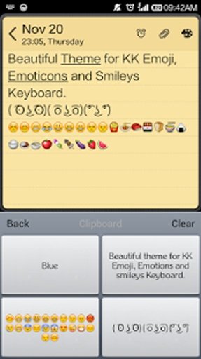 Simple Blue Emoji Keyboard截图3