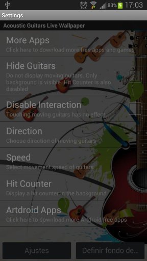 Acoustic Guitar Live Wallpaper截图1