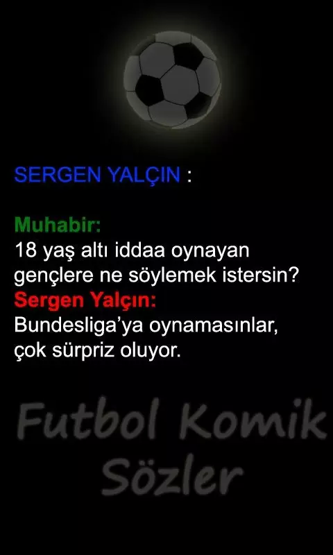 Futbol Komik Unutulmaz Sözler截图3