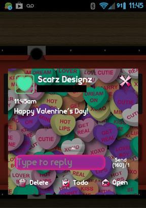 GO SMS PRO CANDY HEARTS THEME截图1