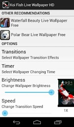 Koi Fish Live Wallpaper HD截图5