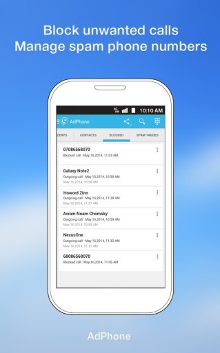 AdPhone:Call record,memo,block截图5
