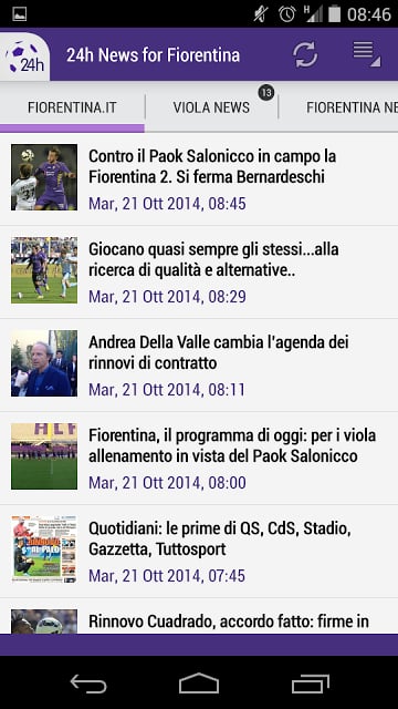 Fiorentina 24h截图5