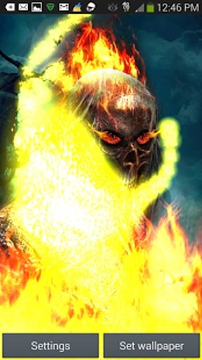 Ghost Rider Skull Fire LWP截图7