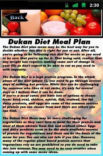 Dukan Diet Meal Plan截图1