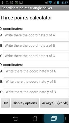 Coordinate triangle solve Lite截图3