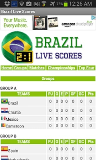 Brazil Live Scores截图4